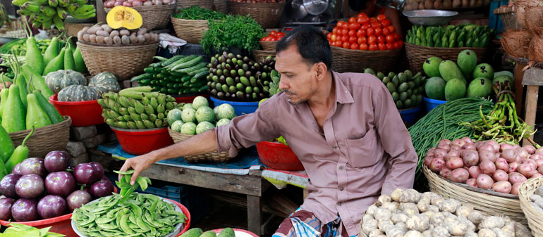 Man at the market in Bangladesh
