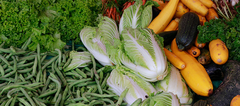 Mixed vegetables in a market in Sri Lanka