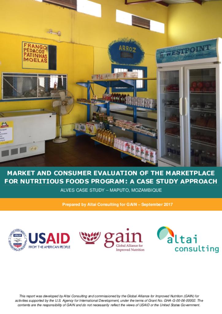 Market and consumer evaluation of the marketplace for nutritious foods program: a case…