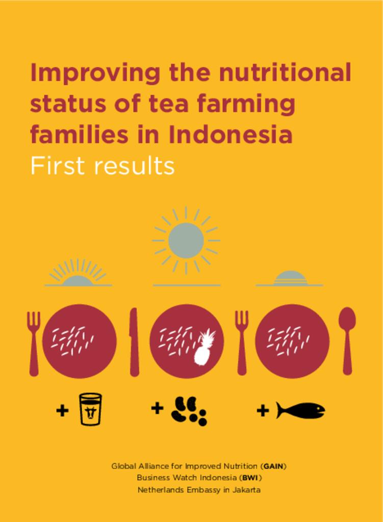 Improving the nutritional status of tea farming families in Indonesia