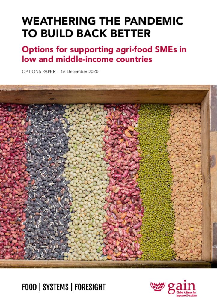 Weathering the pandemic to build back better - Options for supporting agri-food SMEs in…