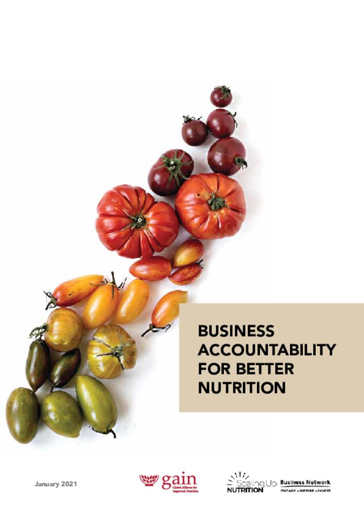 Business accountability for better nutrition