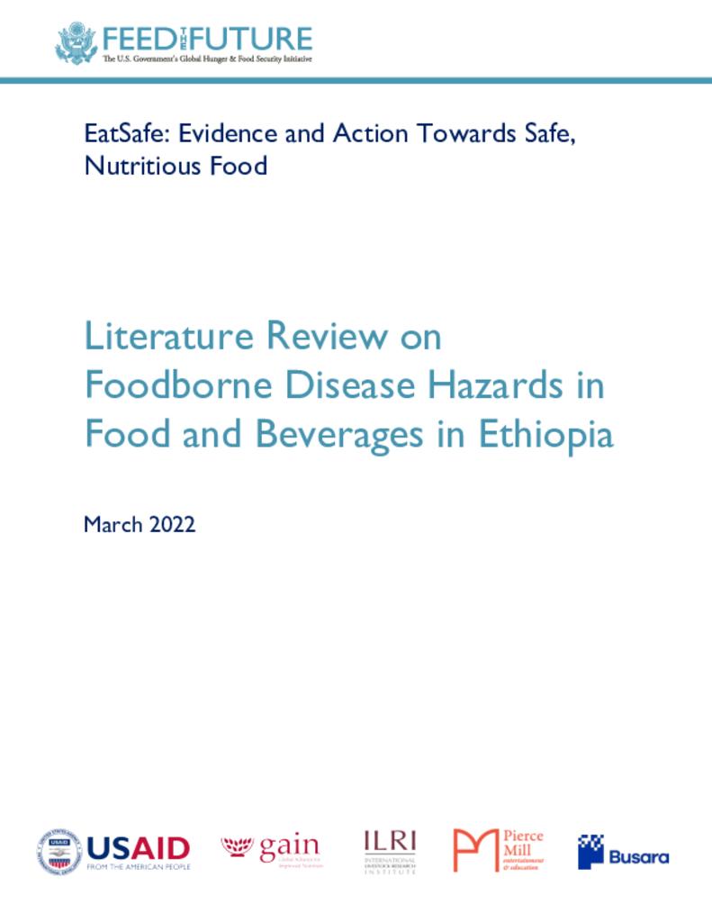Literature Review on Foodborne Disease Hazards in Foods and Beverages in Ethiopia