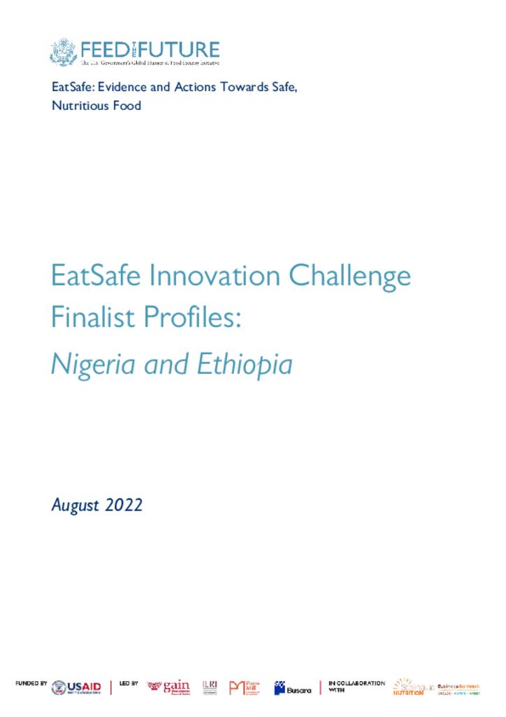 EatSafe Innovation Challenge Finalists Profile: Nigeria and Ethiopia