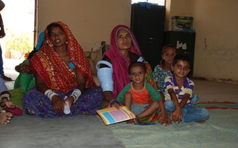 One of the families enrolled in the POSHAN project