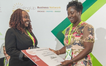 Woman awarded for her work at the Nutrition Africa Investor Forum (NAIF) 
